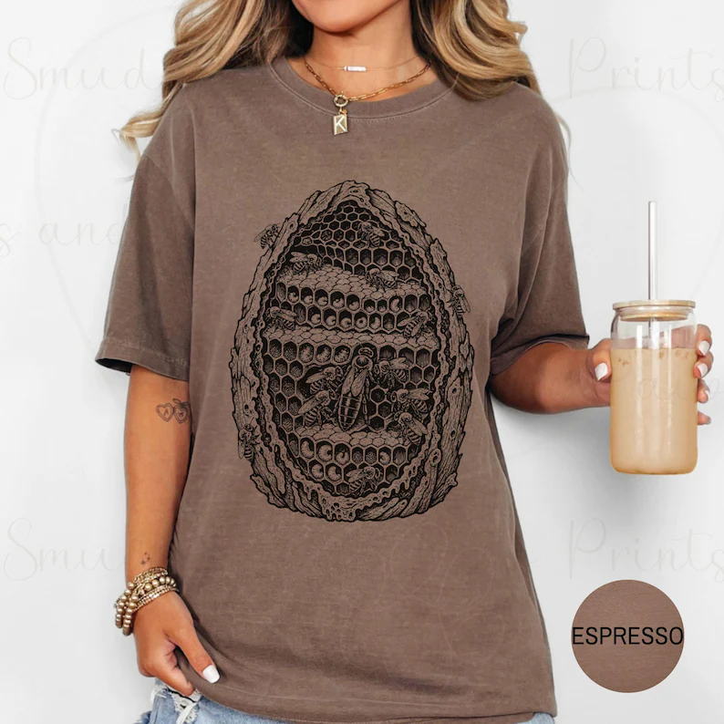 Beehive linocut tee
